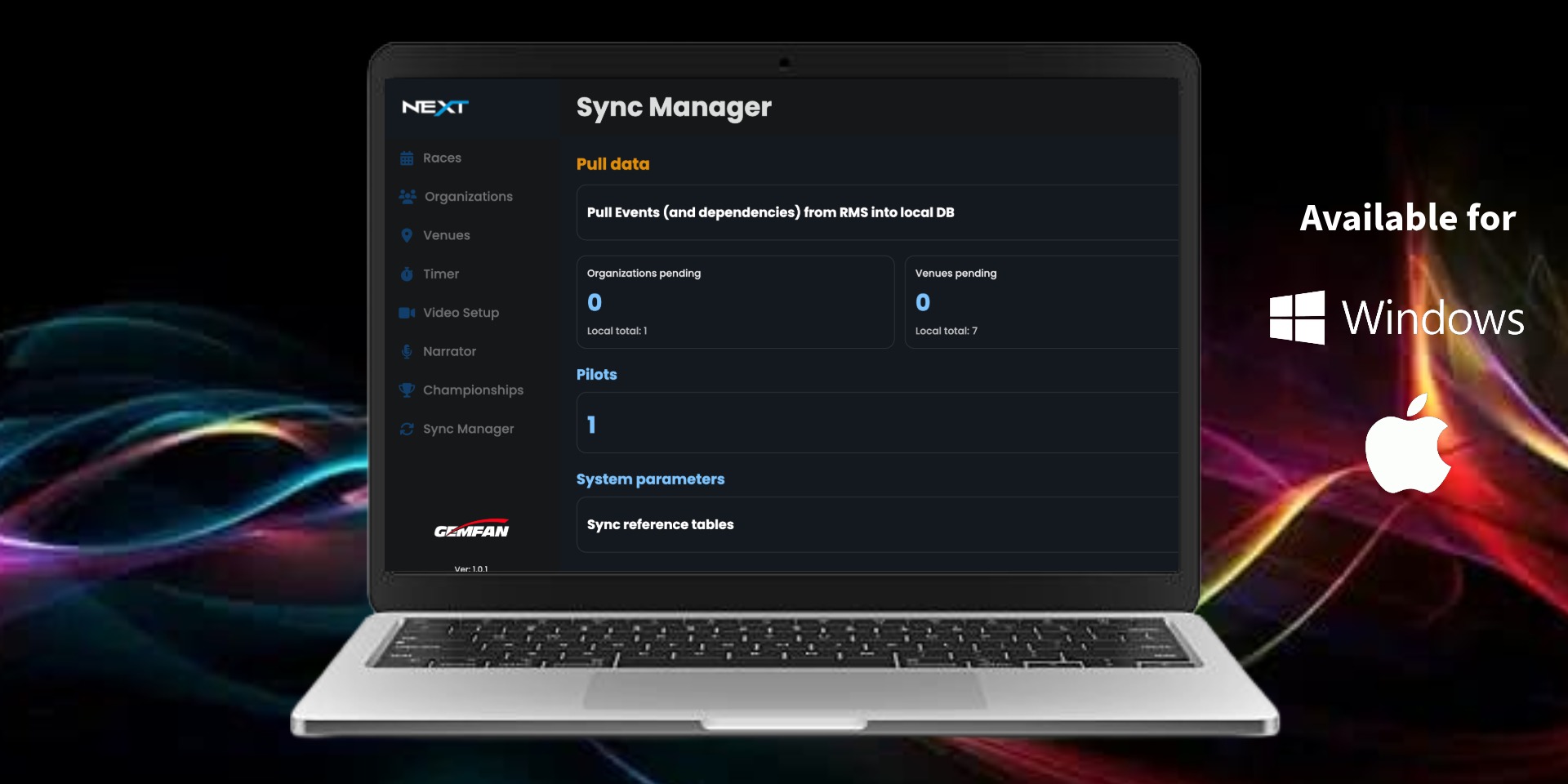 Next race manager