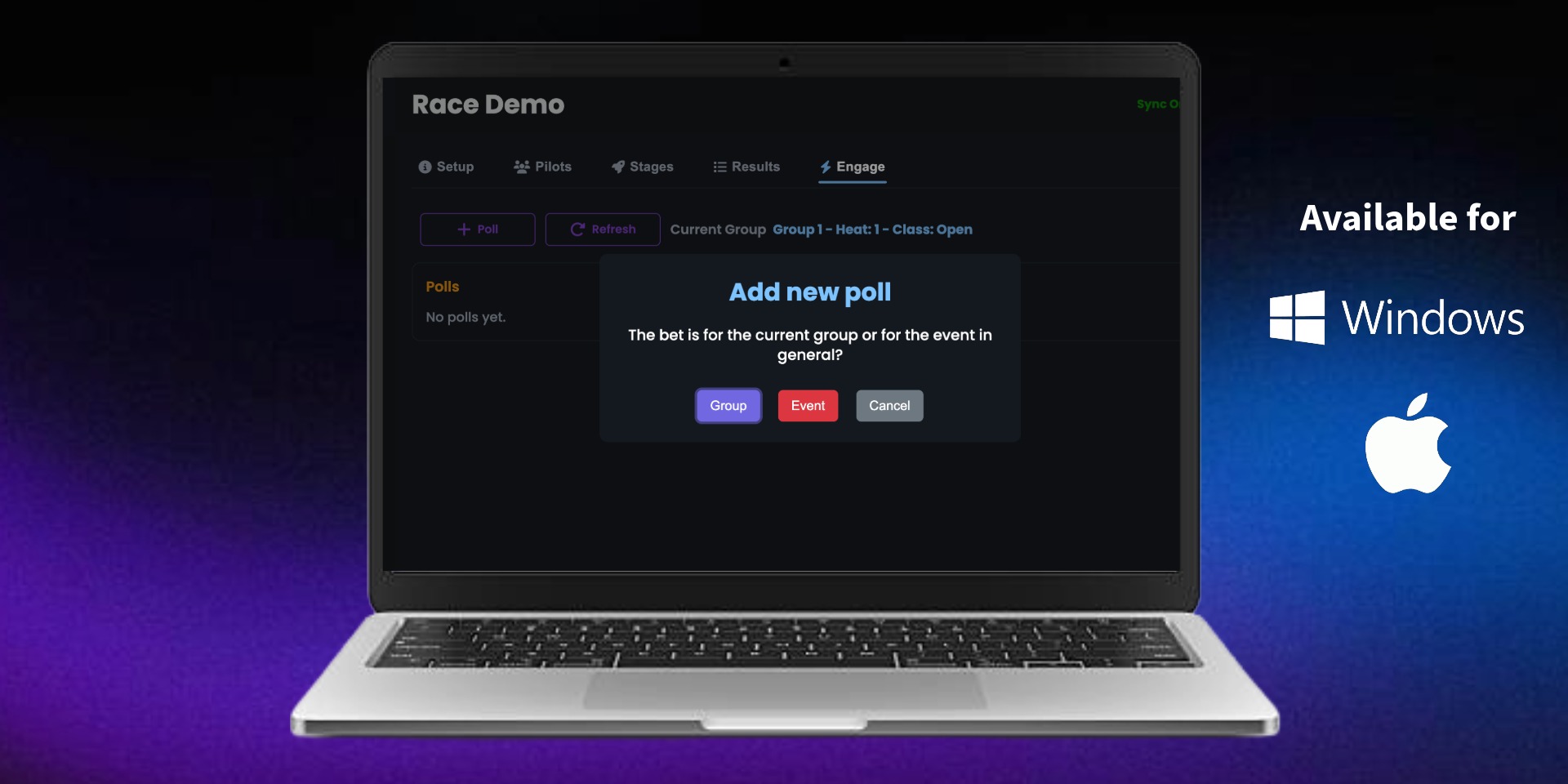 Next race manager